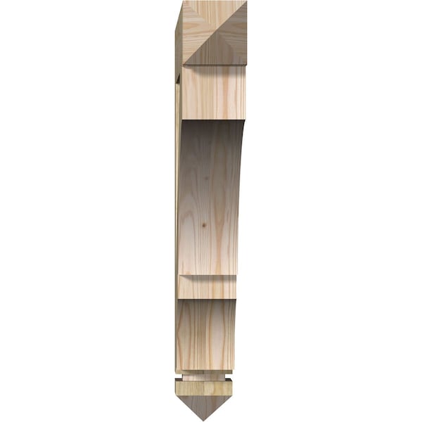 Balboa Arts & Crafts Rough Sawn Bracket, Douglas Fir, 4W X 28D X 28H